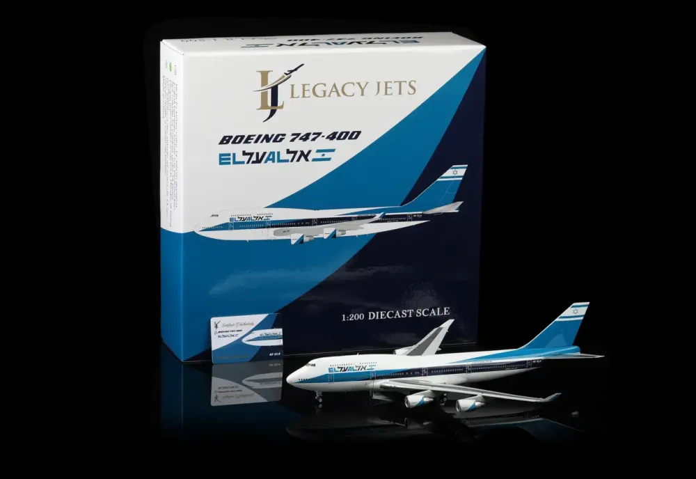 Legacy Jets 1:200 Scale EL AL Airlines Boeing 747-400 4X-ELA