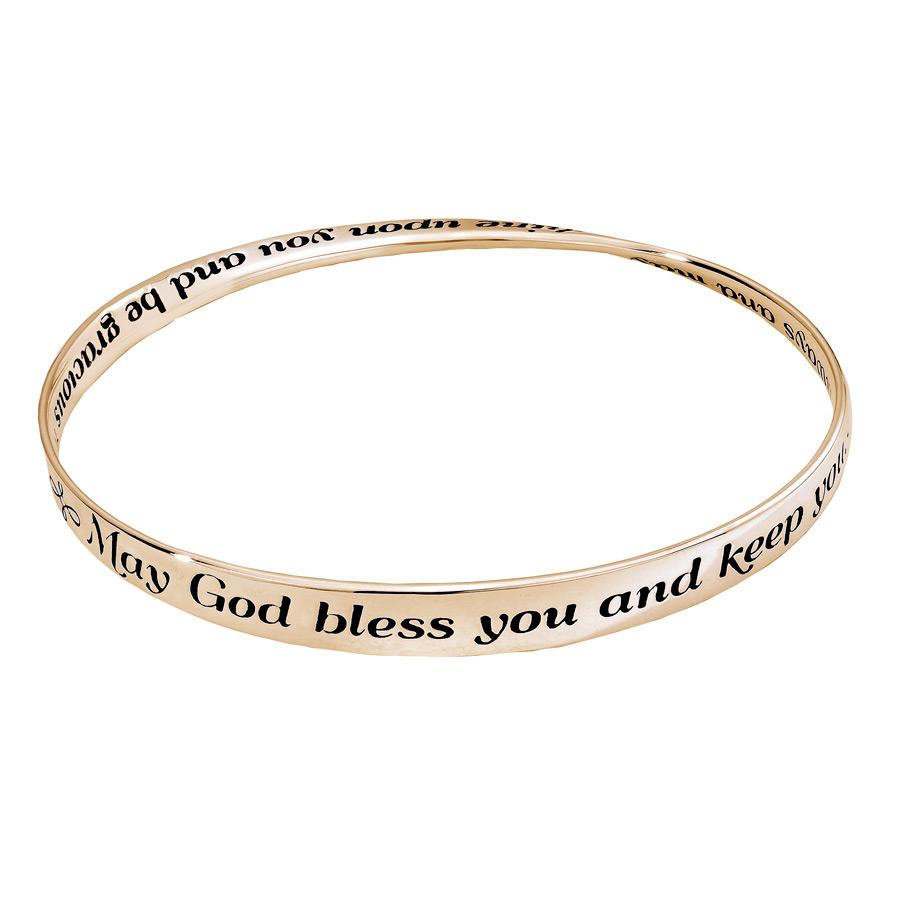 Priestly Blessing Mobius Sterling Gold Bangle Bracelet 