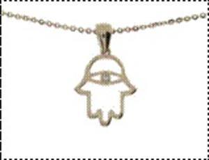 Hamsa Eye Necklace - Rose Gold