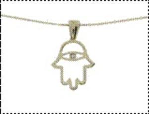 Hamsa Eye Necklace - Yellow Gold