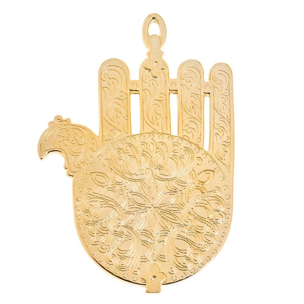 Gold Plated Moroccan Hamsa