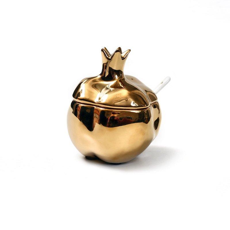 Ceramic Pomegranate Honey Jar