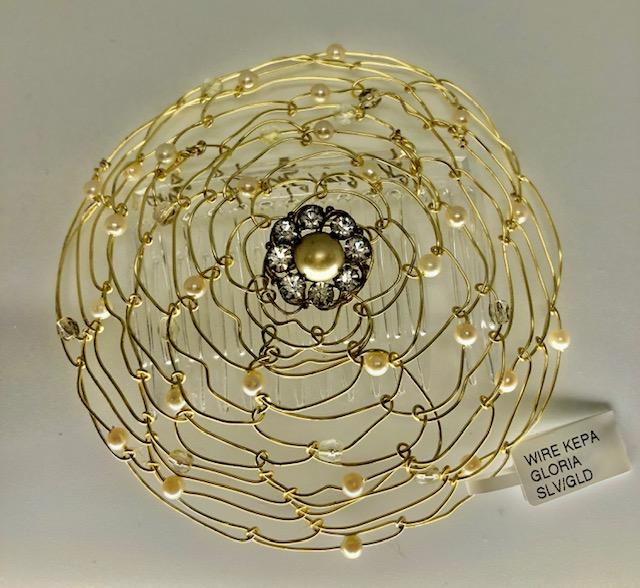 Gold Wire Kepa With Pearls