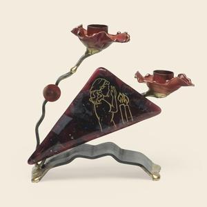 Girl Praying Candle Holders - Glass, Steel, and Copper