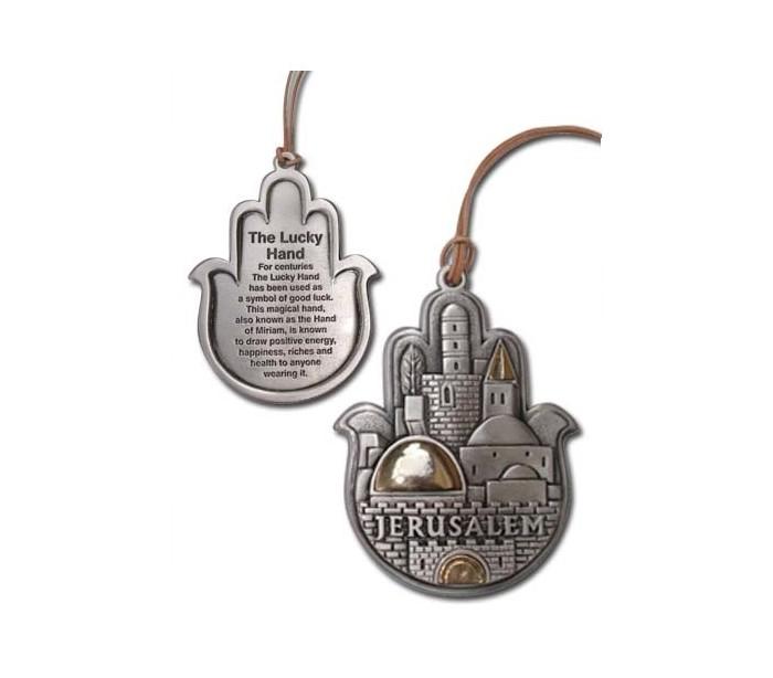 Jerusalem Hamsa with Spanish Home Blessing H-221