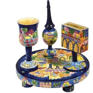 Oriental Havdalah Set - Painted Wood