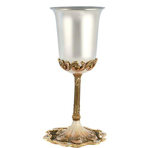 Kiddush Cup Fancy Swirl Bridal Silver