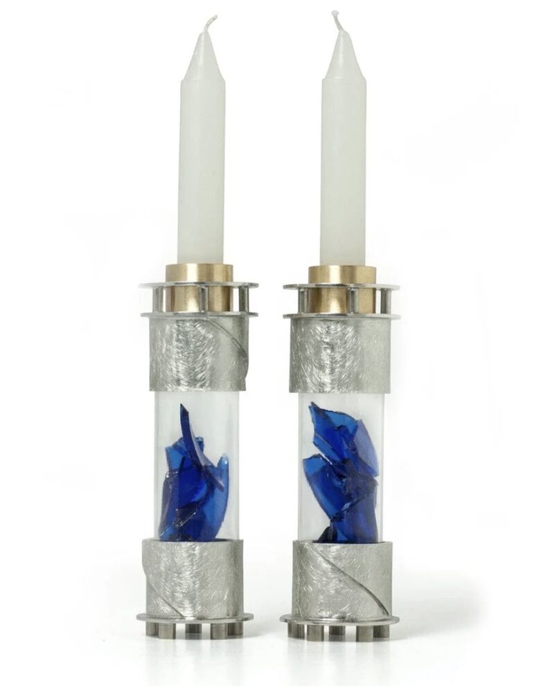 Sanded Round Wedding Glass Candleholders