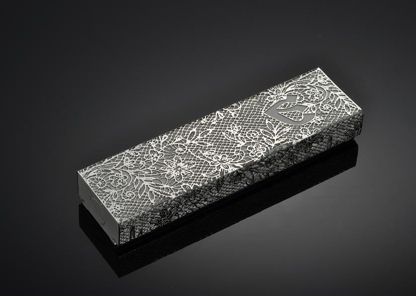 Kala Flower M Mezuzah - Metal