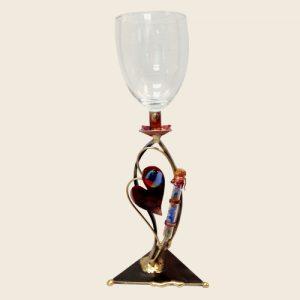 Double Heart Wedding Shards Kiddush Cup