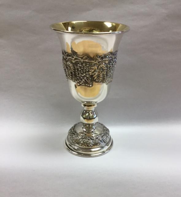 Grape Kiddush Cup - Sterling Silver