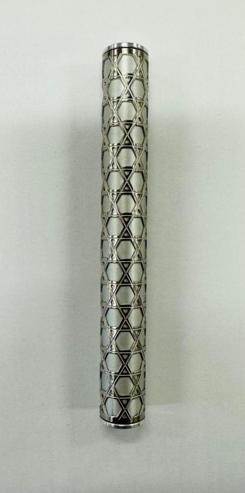 Contemporary Handmade Mezuzah Silver