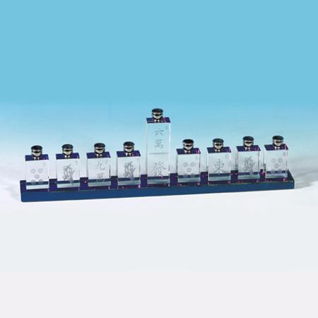 Mah Jongg Crystal Menorah