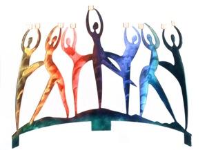 Festival of Lights Menorah - Copper and Steel