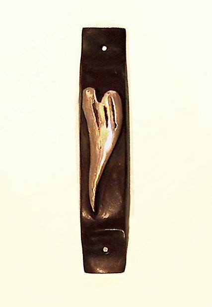 Mezuzah - Bronze Heart