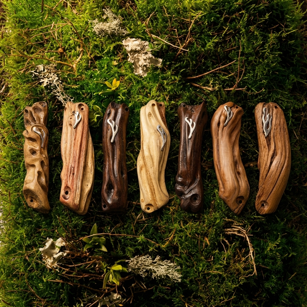Handcrafted Wood Mezuzah 5 1/2