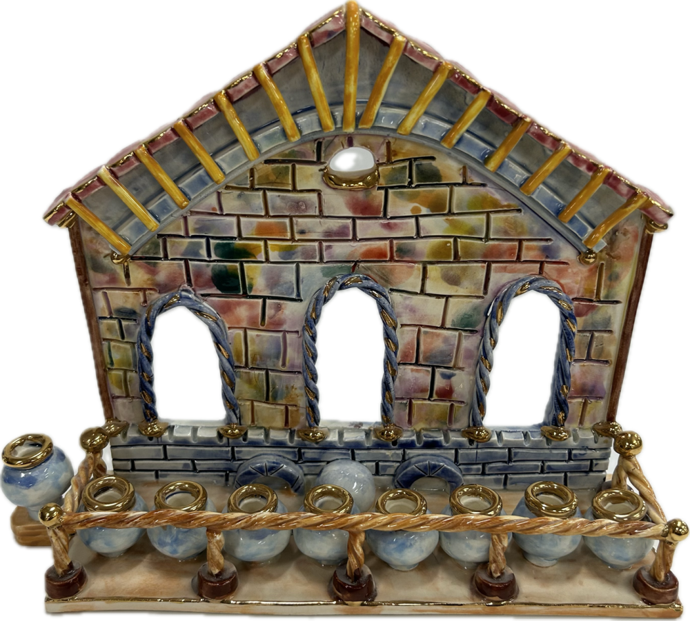 Handcrafted Ceramic Hanukkah Menorah