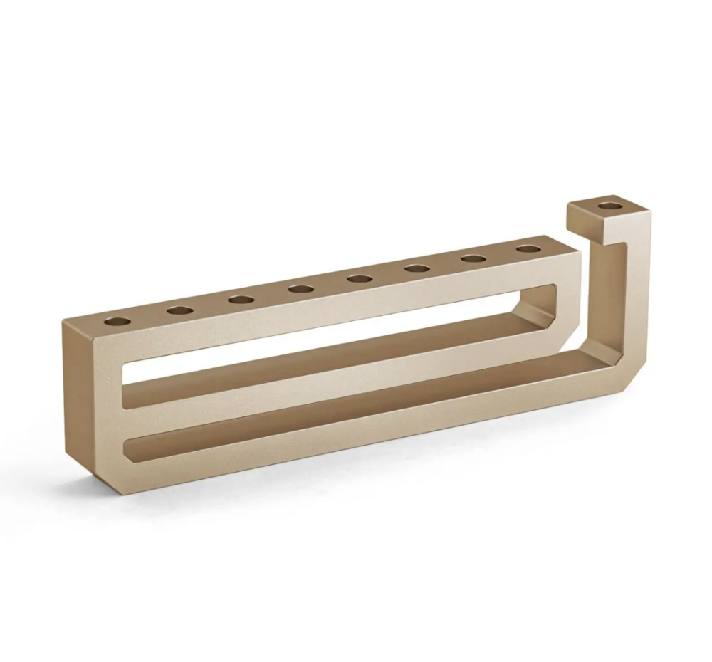 Ness Hanukkah Menorah Champagne