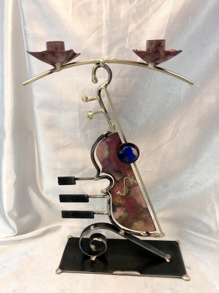 Musical Instrument Sabbath Candle Holders