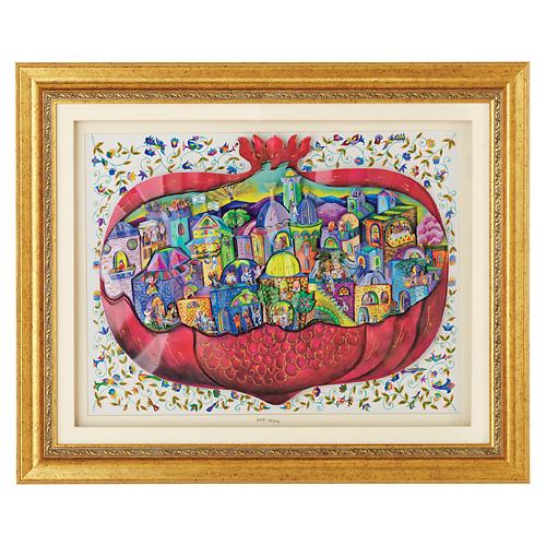 Pomegranate 3D Framed Decoupage