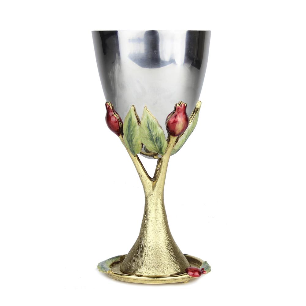 Pomegranate Kiddush Cup And Tray