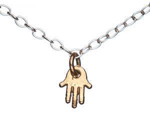 Mini Hamsa Necklace - Silver and Gold Plated
