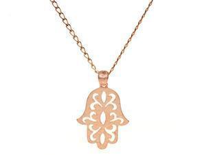 Floral Hamsa Necklace - Silver, Gold, Rose