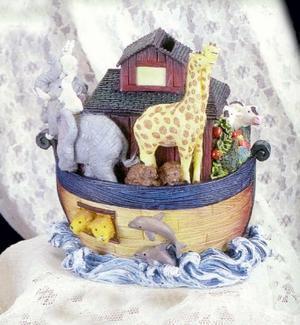 Noah's Ark Tzedakah Box - Resin