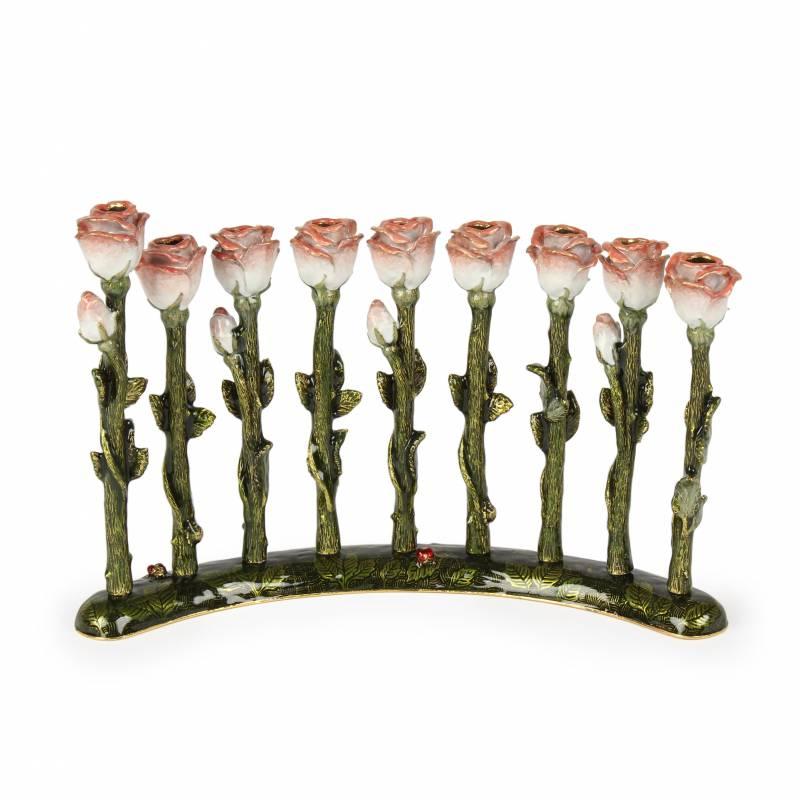 Pink Rose Menorah