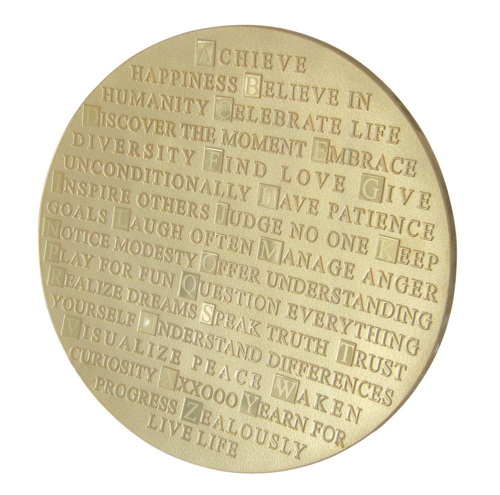ABC of Life Platter in Gold, 14