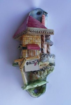 Realtor Mezuzah - Painted Porcelain