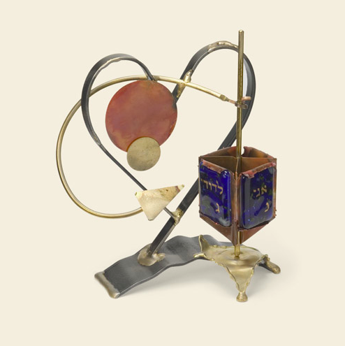 Original Wedding Dreidel - Glass, Steel, and Copper
