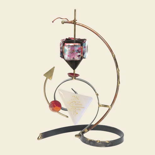 Ani L'Dodi Wedding Dreidel - Glass, Steel, and Copper
