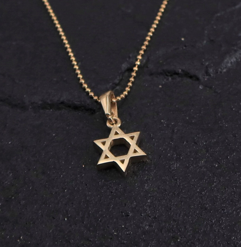 Small Petite Star of David Pendant 14k 
