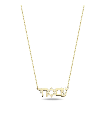 Am Yisrael Chai 14kt Gold Necklace
