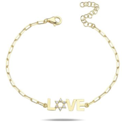 Star of David Love Bracelet