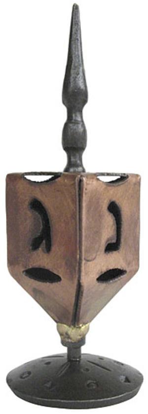 Blackthorne Forge Dreidel - Steel and Copper