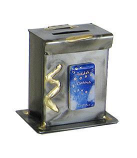 Tzedakah Box Small Blue