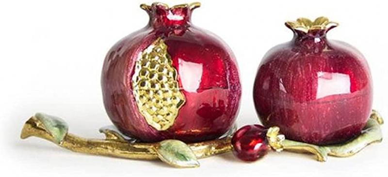 Hand crafted Pomegranate Salt and Pepper Set