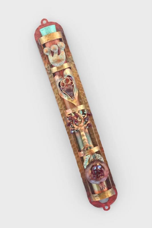 Heart Tree Pomegranate Mezuzah