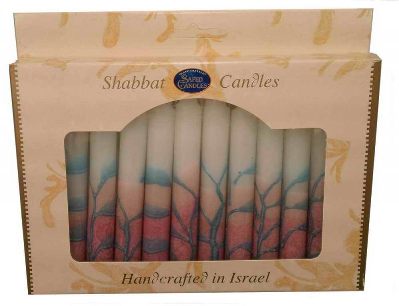 Safed Shabbat and Holiday Candles Pink