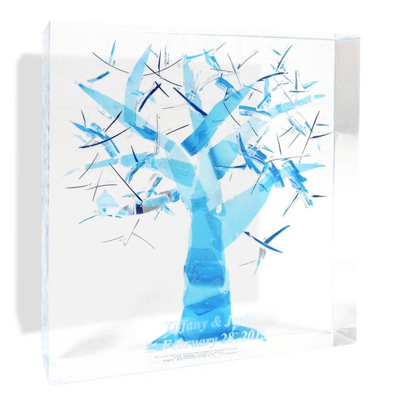 Tree of Life Wedding Cube-Lucite