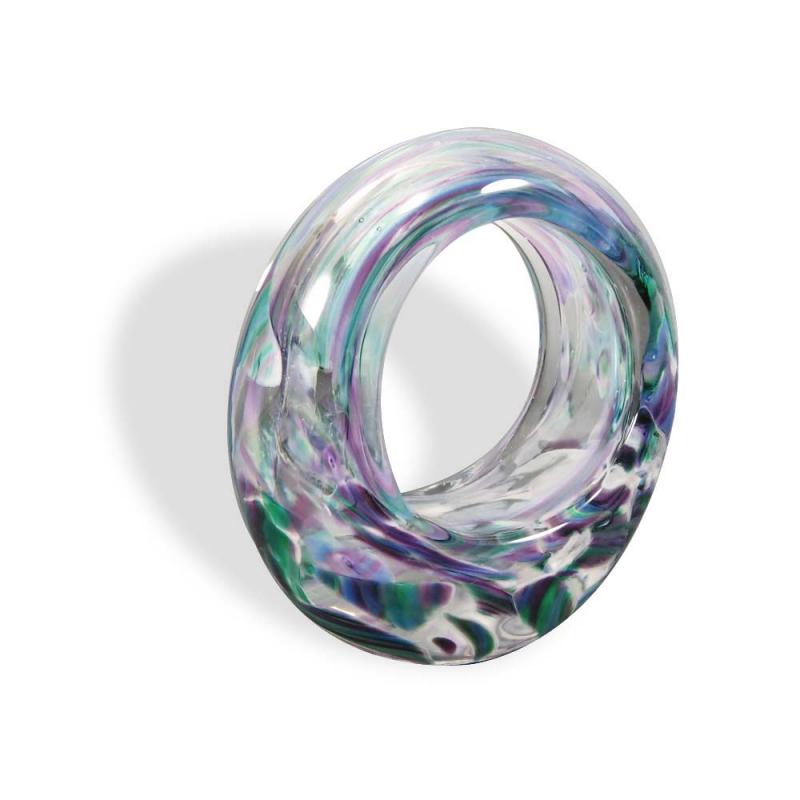 BLOWN CRUSHED WEDDING GLASS ETERNITY RING KEEPSAKE