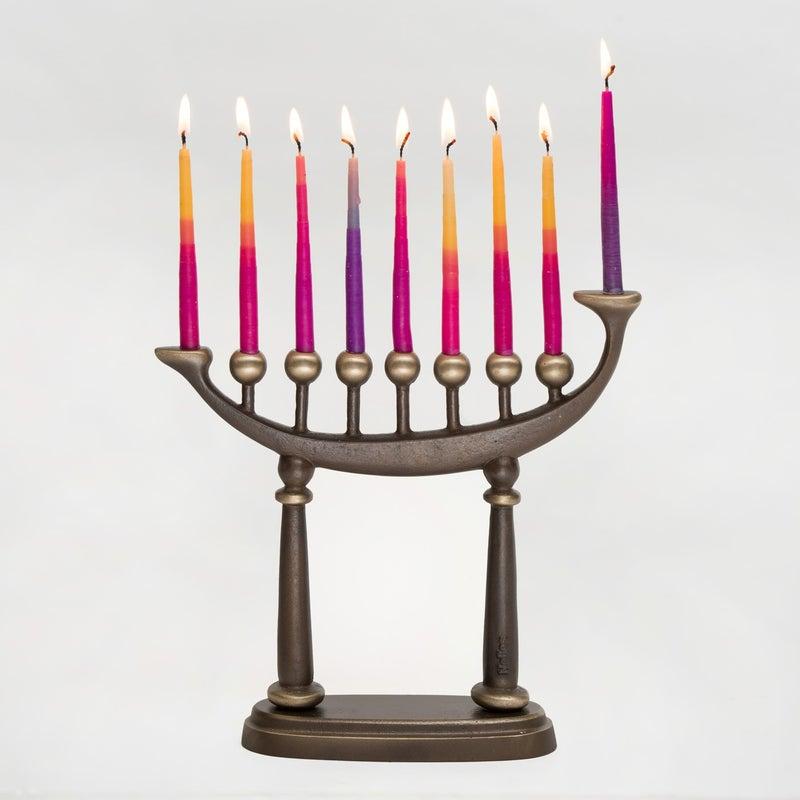 Bronze Boat Menorah