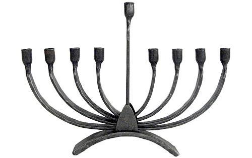 Classic Curve Menorah by Blackthorne Forge