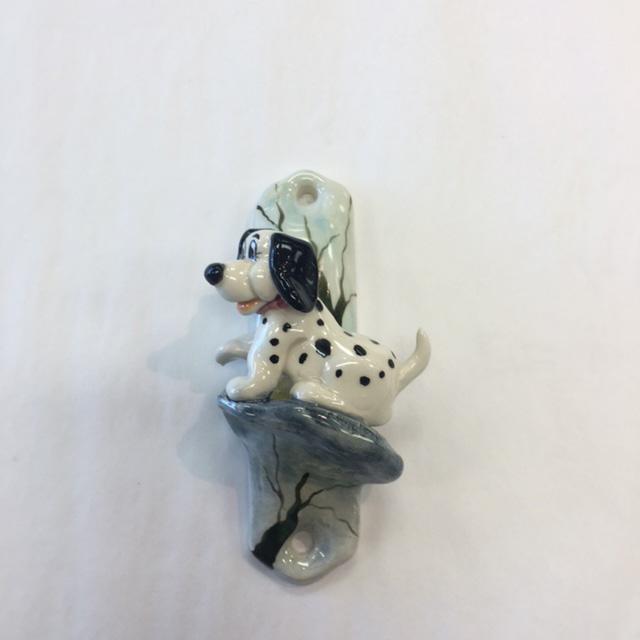 Dalmatian Mezuzah - Painted Porcelain