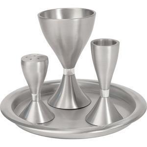 Anodized Aluminum Havdalah Set - Silver