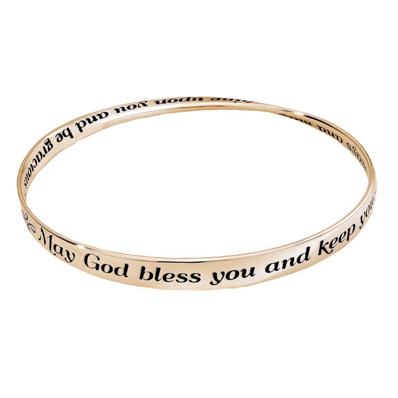 Priestly Blessing Mobius Sterling Gold Bangle Bracelet 