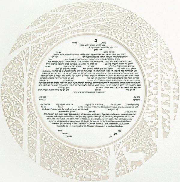 Forest Ketubah Opal