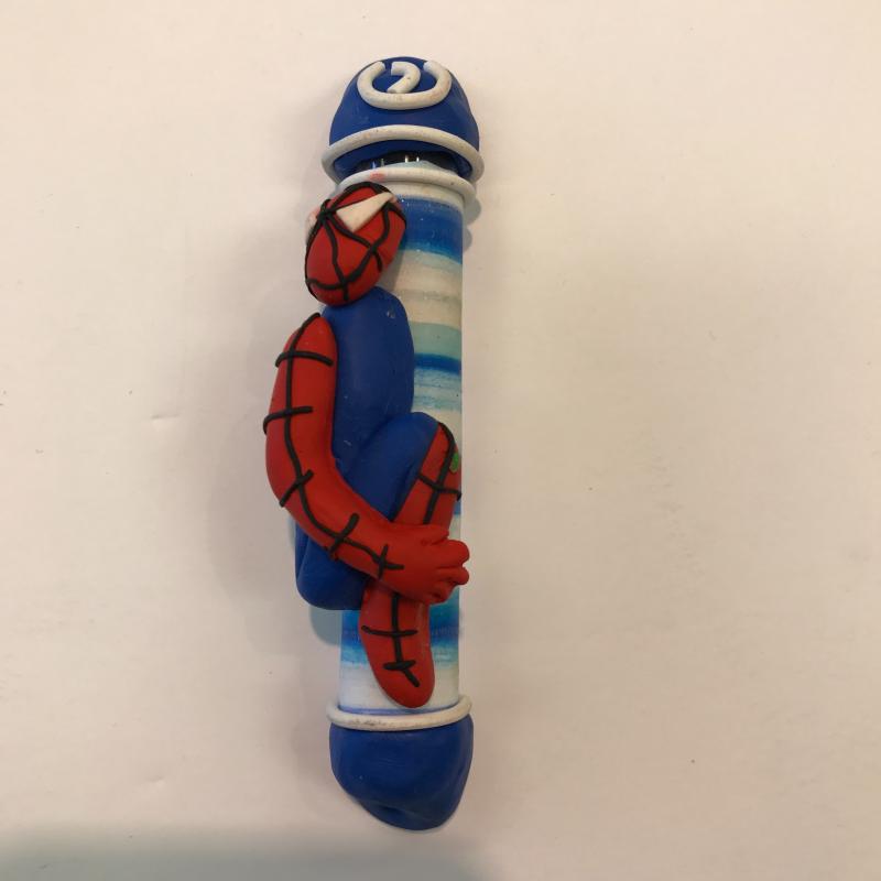 SPIDERMAN MEZUZAH - FIMO CLAY